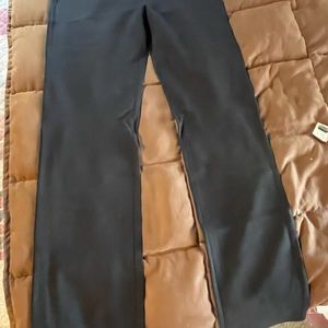 Two Betabrand yoga style straight leg pants.  1 each of blue and black. XL long.